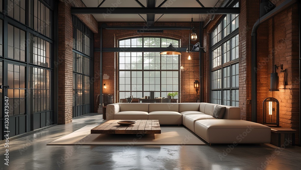 A vacant room featuring a couch and a coffee table, creating a minimalist and inviting atmosphere A vacant room featuring a couch and a coffee table, creating a minimalist and inviting atmosphere