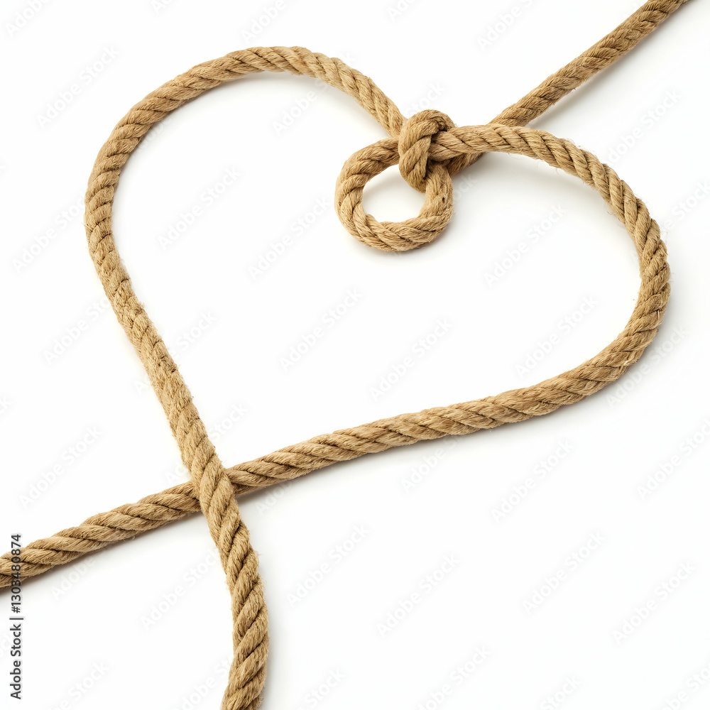 Obraz premium Heartshaped rope frame