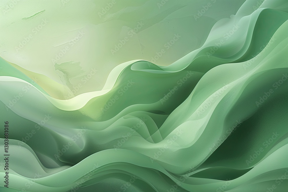 Obraz premium Soft Serene Green Abstract Background with Gradient Colors and Subtle Textures