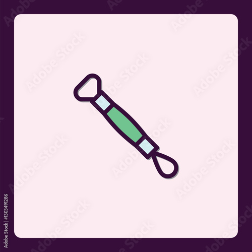 Minimalist illustration featuring a dental instrument on a pastel background