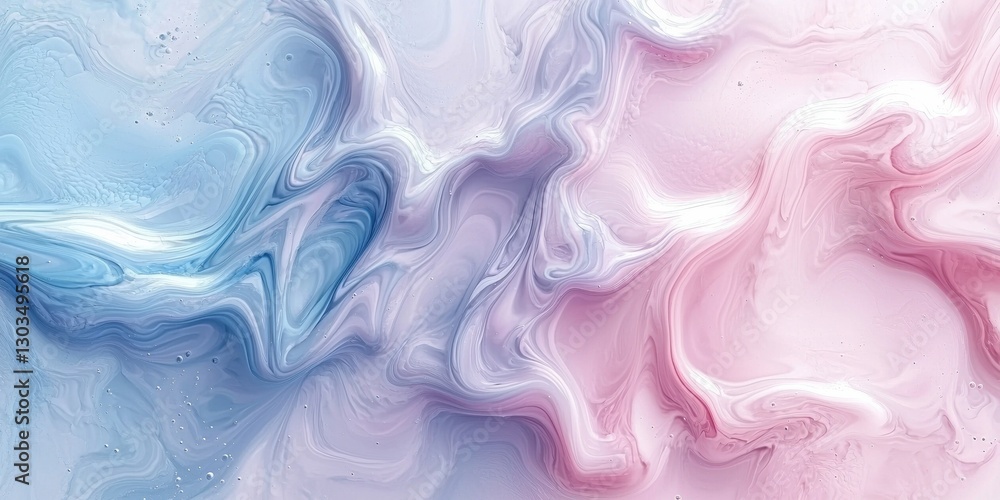 Abstract background with a swirling liquid marble texture in pastel blue and pink colors Abstract background with a swirling liquid marble texture in pastel blue and pink colors