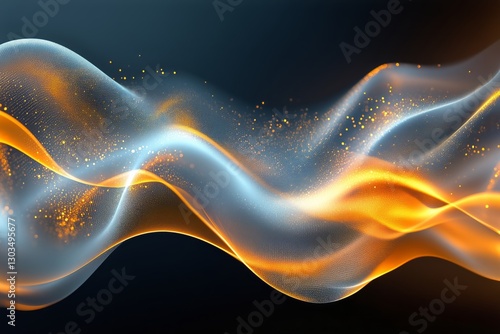 Colorful Flowing Waves of Light Against a Dark Background Create a Mesmerizin...