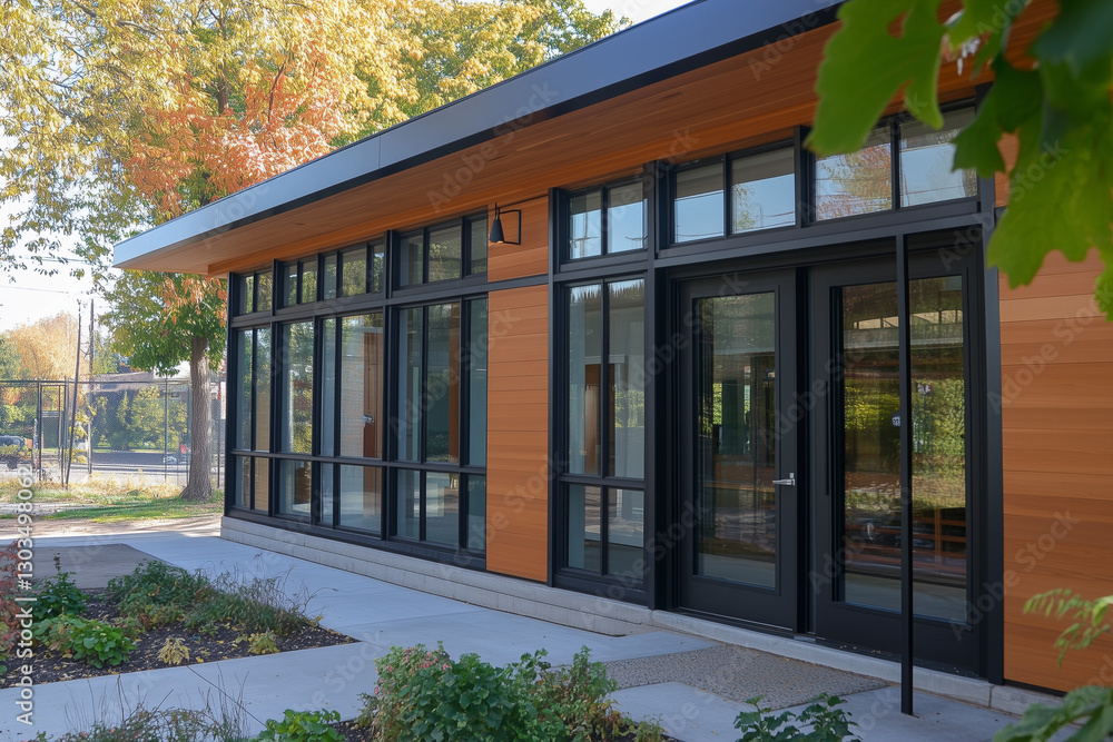 Contemporary Wooden and Glass House Exterior