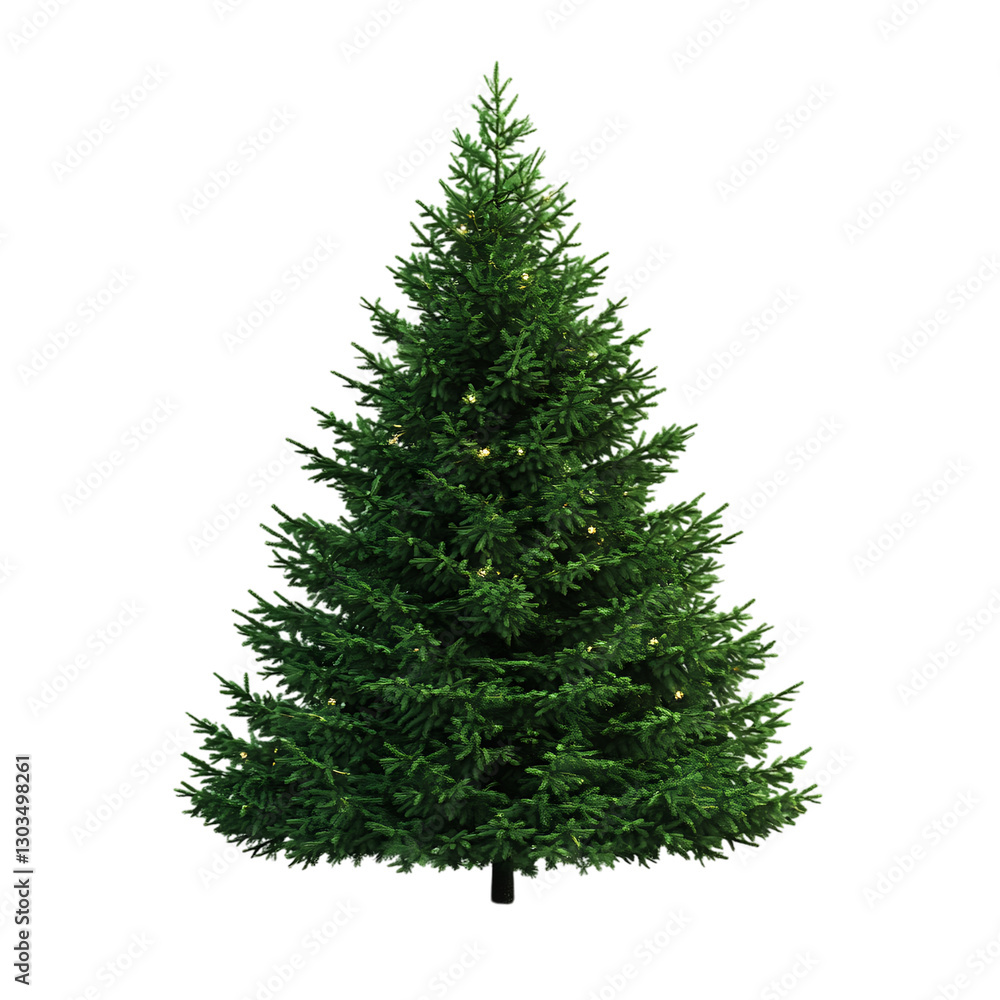 Fototapeta premium Christmas tree with lights, isolated on black.