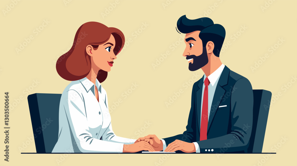 Job interview with HR manager discussing with a candidate Job interview with HR manager discussing with a candidate