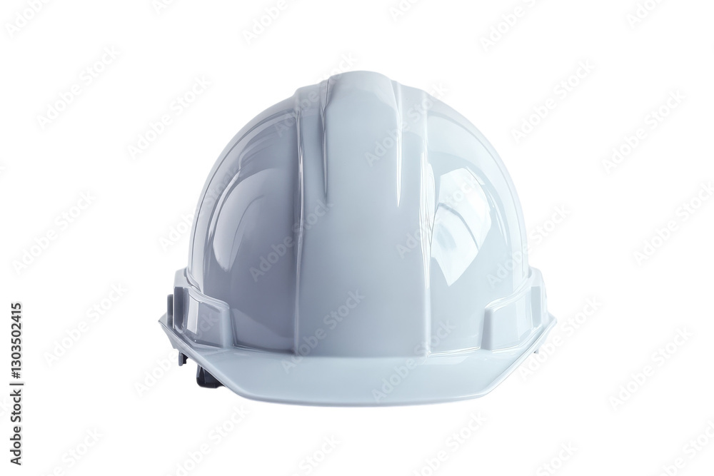 A pristine white hard hat resting on a smooth surface, ready for a busy construction day ahead isolated on transparent background A pristine white hard hat resting on a smooth surface, ready for a busy construction day ahead isolated on transparent background
