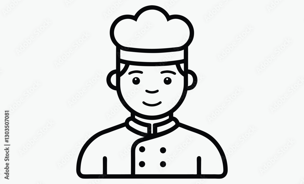 Chef icon, chef icon, cooking silhouette vector illustration Chef icon, chef icon, cooking silhouette vector illustration