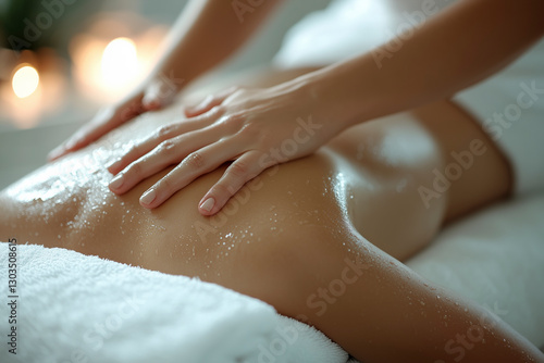 Wallpaper Mural An artistic close-up of a massage in an elegant, peaceful spa setting. Torontodigital.ca