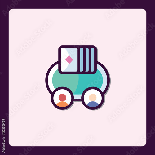 Creative online multiplayer game abstract design elements icon vector