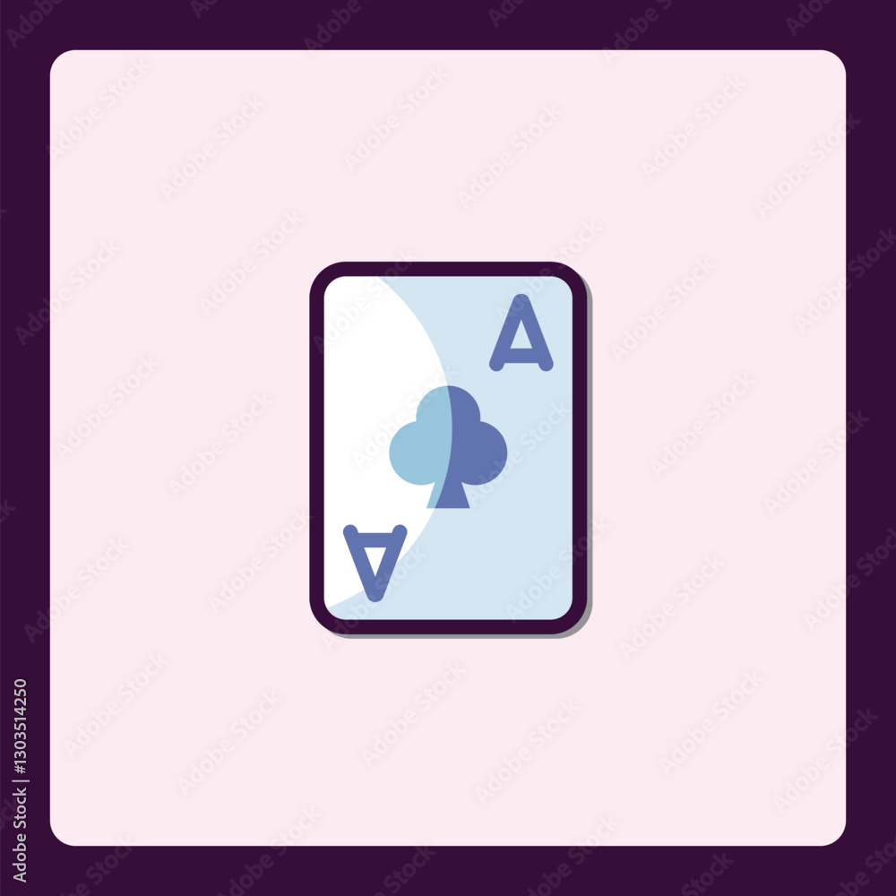 Ace of Clubs Card Icon Graphic for Gaming and Entertainment Design Ace of Clubs Card Icon Graphic for Gaming and Entertainment Design