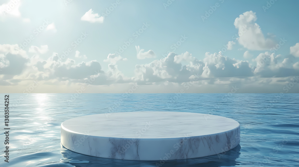 Podium on the water for product presentation. natural beauty pedestal, relaxation and health, 3d illustration. Beauty - Portrait. Illustration Podium on the water for product presentation. natural beauty pedestal, relaxation and health, 3d illustration. Beauty - Portrait. Illustration