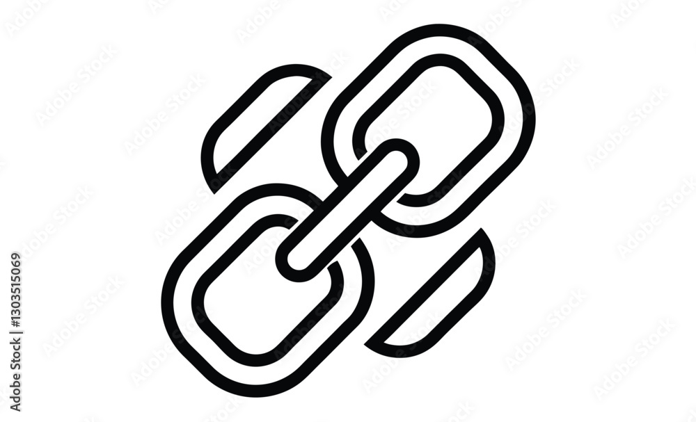 Broken chain link icon, broken chain link icon, vector illustration Broken chain link icon, broken chain link icon, vector illustration