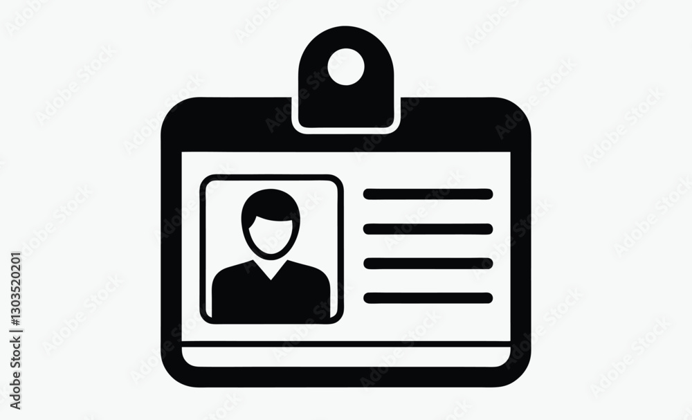 ID card icon vector