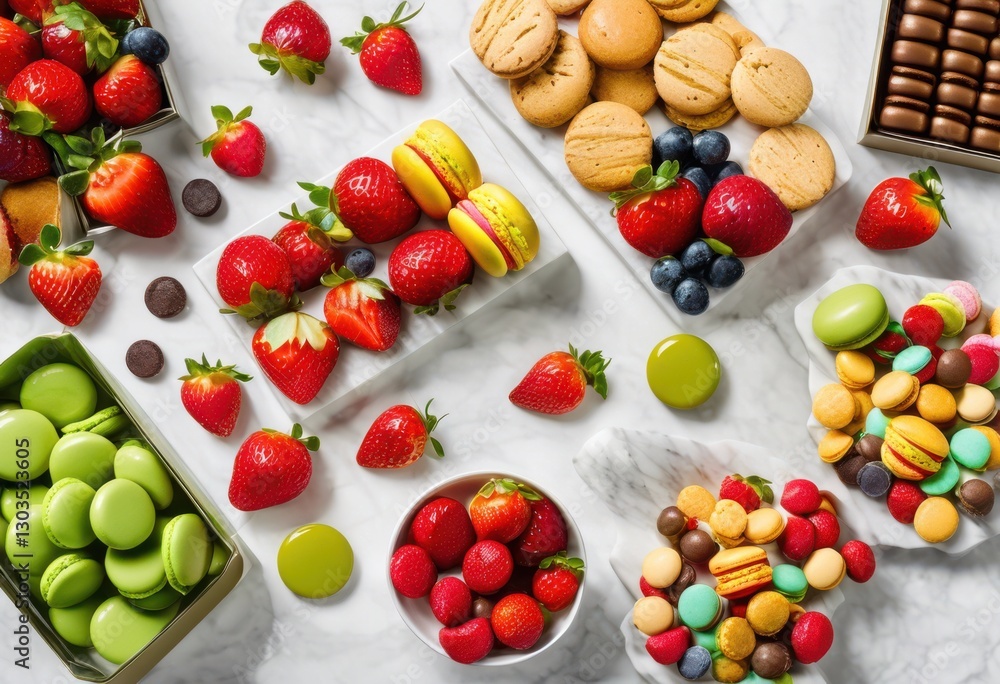 captivating colorful snack flat lay displaying diverse array vibrant treats bright surface, appetizer, decor, dessert, edible, entertaining, flavor captivating colorful snack flat lay displaying diverse array vibrant treats bright surface, appetizer, decor, dessert, edible, entertaining, flavor