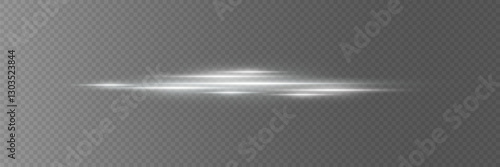 Light effects of lines and flashes. Laser beam flash. On a transparent background.