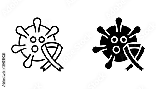 Oncology department icon set. Cancer treatment center. Radiology cancer. Radiation therapy. vector illustration on white background.
