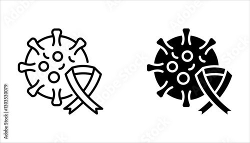 Oncology department icon set. Cancer treatment center. Radiology cancer. Radiation therapy. vector illustration on white background.