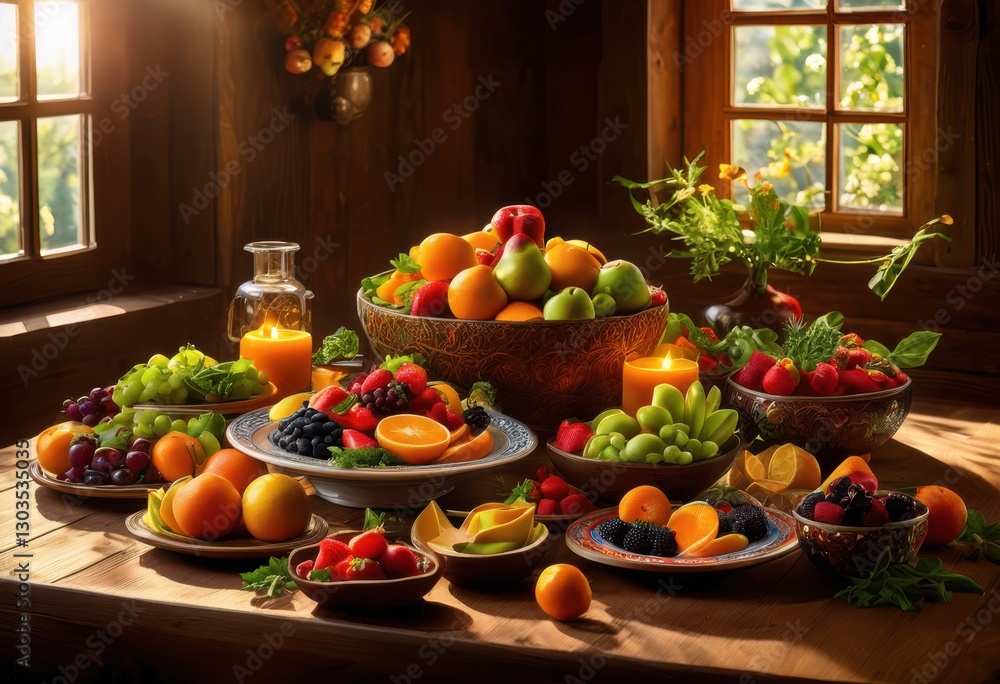 vibrant plates displaying colorful ingredients stylish arrangement showcasing fresh gourmet delicacies, fruits, vegetables, colors, dishes, food, design vibrant plates displaying colorful ingredients stylish arrangement showcasing fresh gourmet delicacies, fruits, vegetables, colors, dishes, food, design