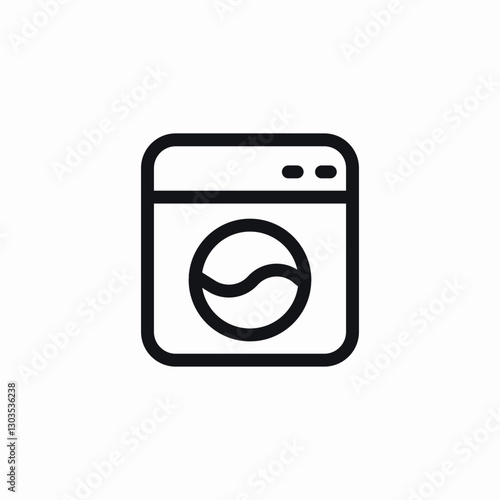 laundry machine icon sign vector