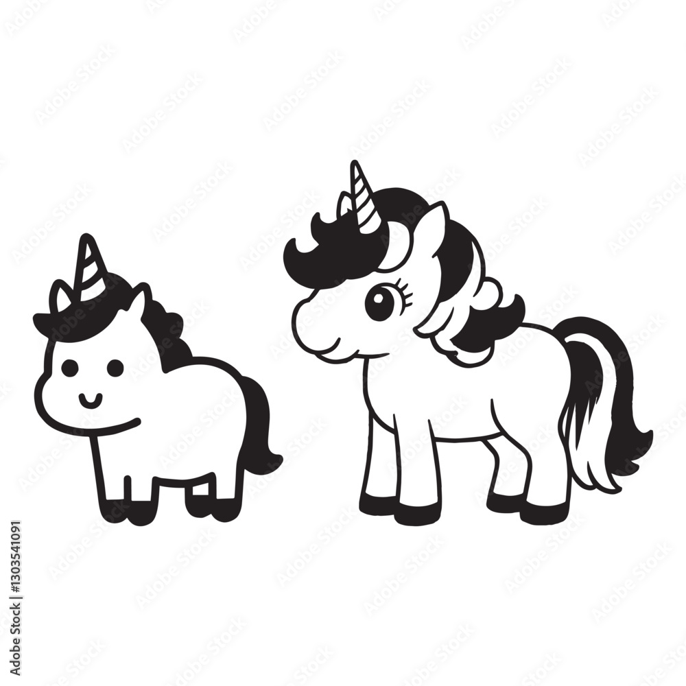 Obraz premium unicorn silhouette vector