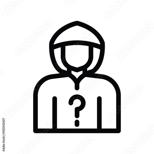24 suspect line icon illustration vector graphic.eps