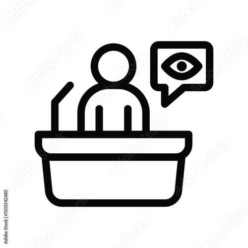 25 witness line icon illustration vector graphic.eps
