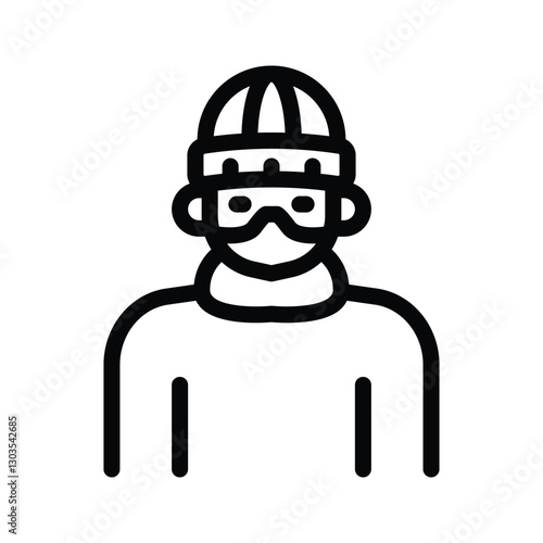 18 robber line icon illustration vector graphic.eps