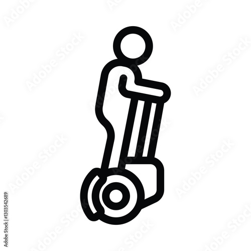 20 segway line icon illustration vector graphic.eps