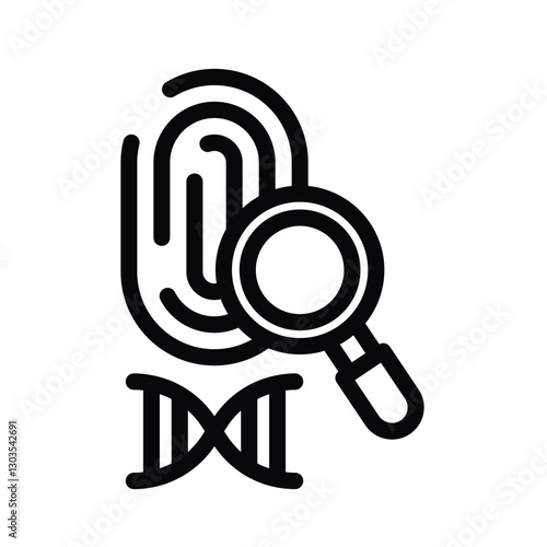 21 forensics line icon illustration vector graphic.eps
