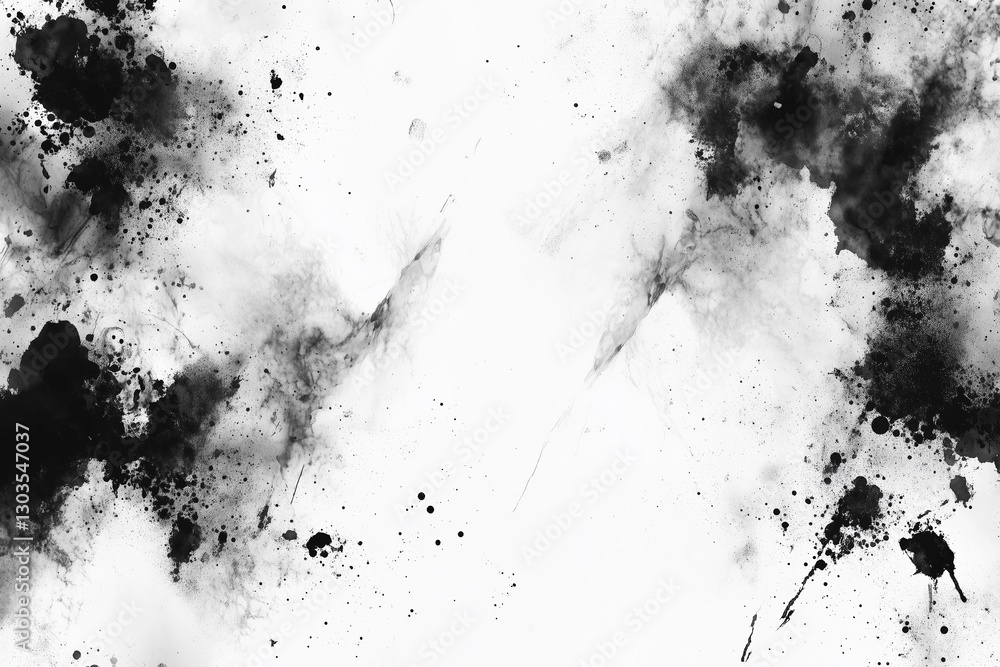 Fototapeta premium Richly detailed soft grunge ink splatter patterns, ideal for creative projects.