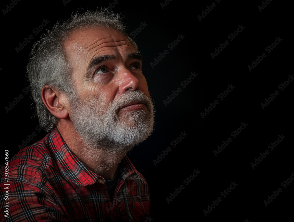 Obraz premium pensive man on a clean background