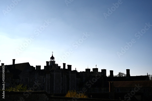 old estate building silhouette 