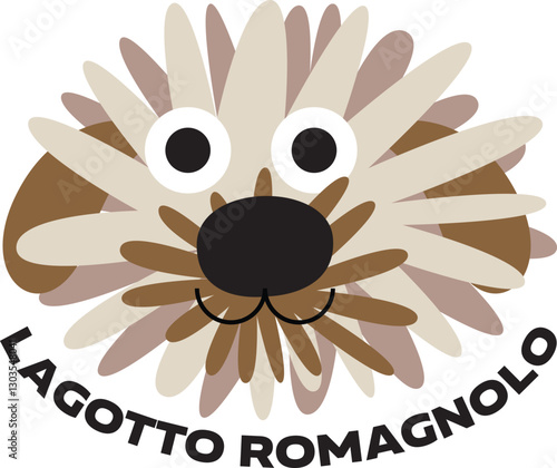Lagotto romagnolo dog vector illustration