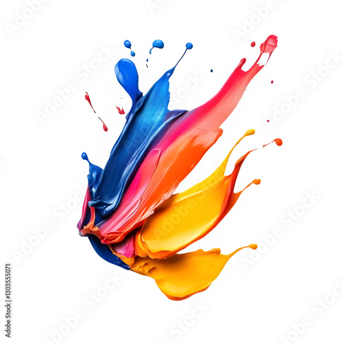 colorful paint splashes