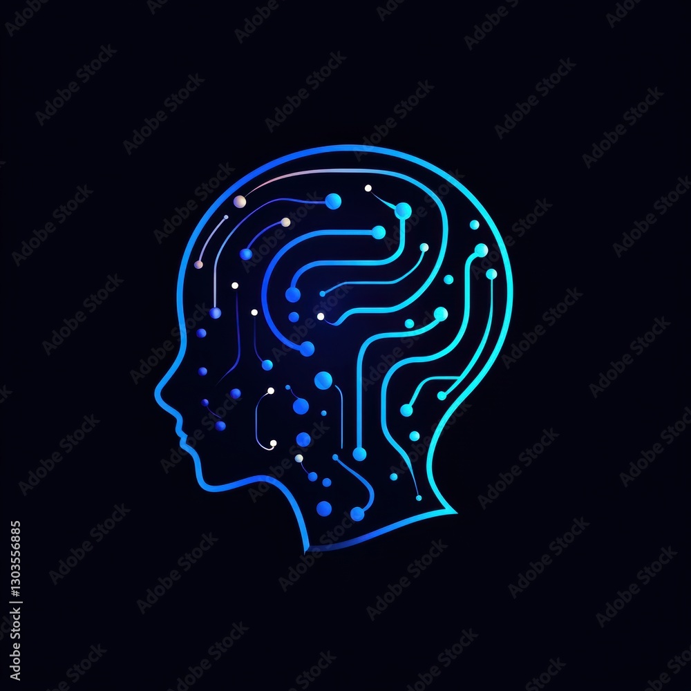Obraz premium Innovations design logo digital ai in