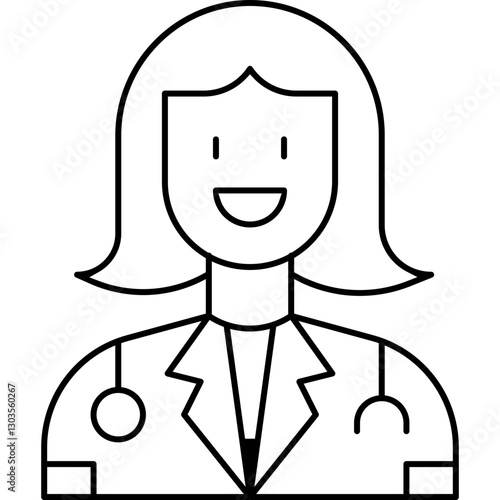 Doctors single vector icon illustration