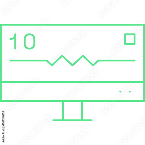 ECG Monitor single vector icon illustration