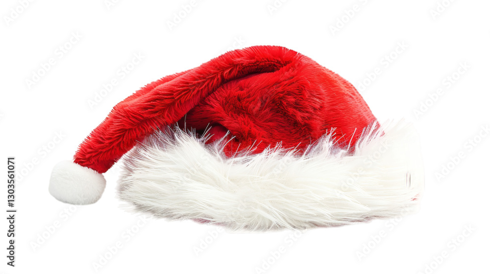 Red Christmas Santa Claus hat isolated on white Red Christmas Santa Claus hat isolated on white