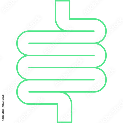 Intestines single vector icon illustration