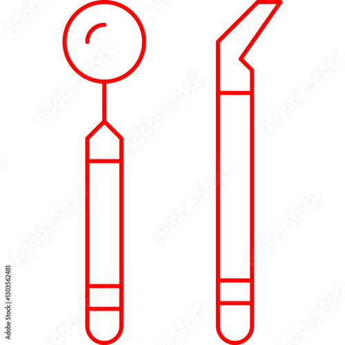 Dentist Tool III single vector icon illustration