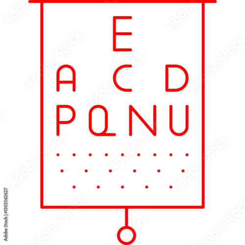 Eyes Checkup Board single vector icon illustration