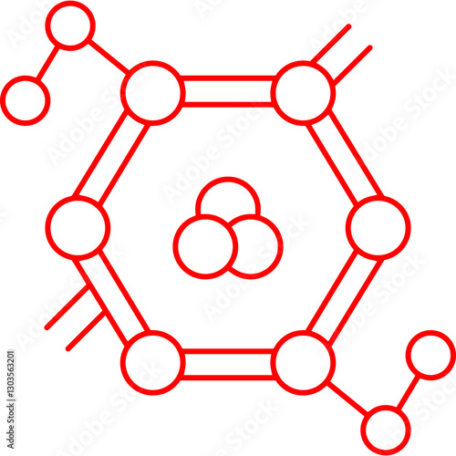 Molecules single vector icon illustration