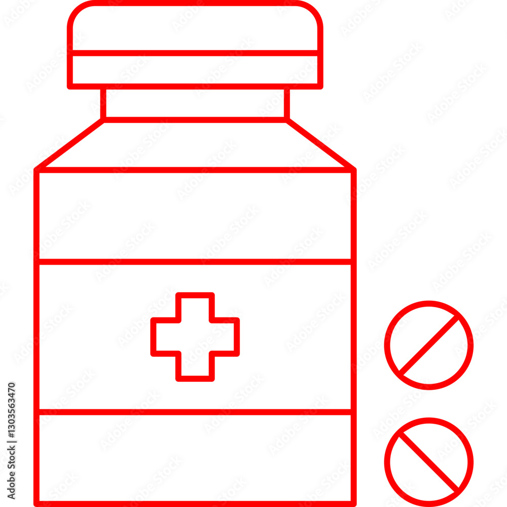 Obraz premium Tablets single vector icon illustration