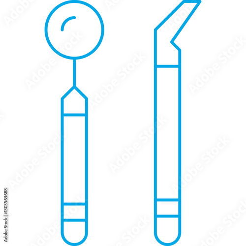 Dentist Tool III single vector icon illustration