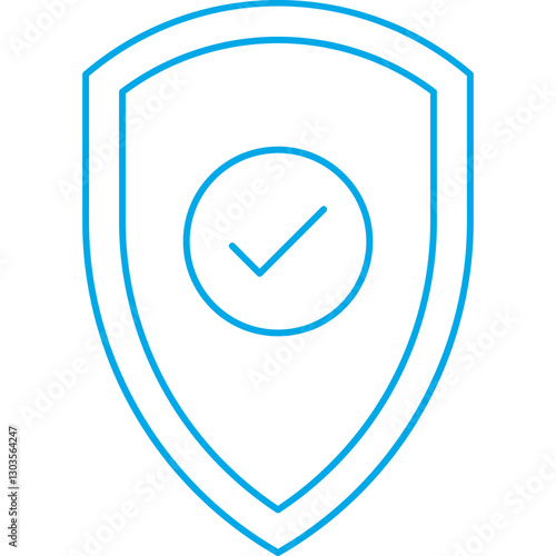 Shield single vector icon illustration
