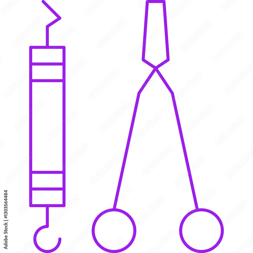 Dentist Tool I single vector icon illustration Dentist Tool I single vector icon illustration