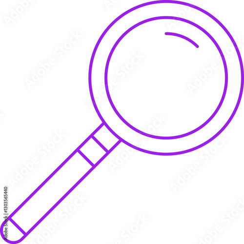 Magnifying glass single vector icon illustration