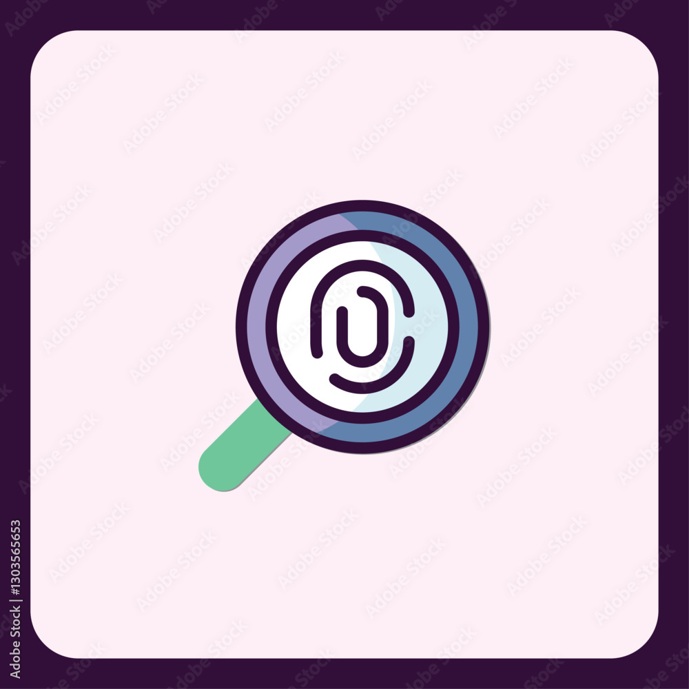 Abstract Fingerprint Search Icon: Digital Identity Verification and Analysis Abstract Fingerprint Search Icon: Digital Identity Verification and Analysis
