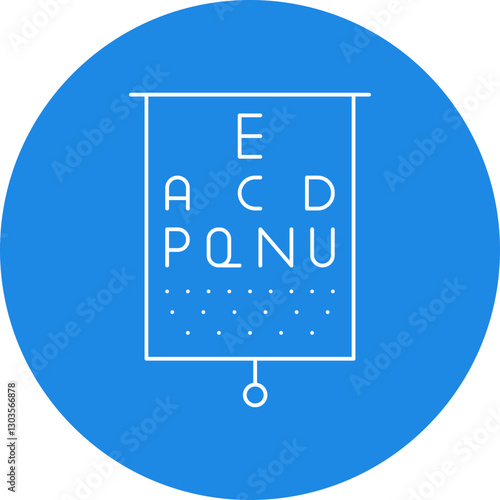 Eyes Checkup Board single vector icon illustration