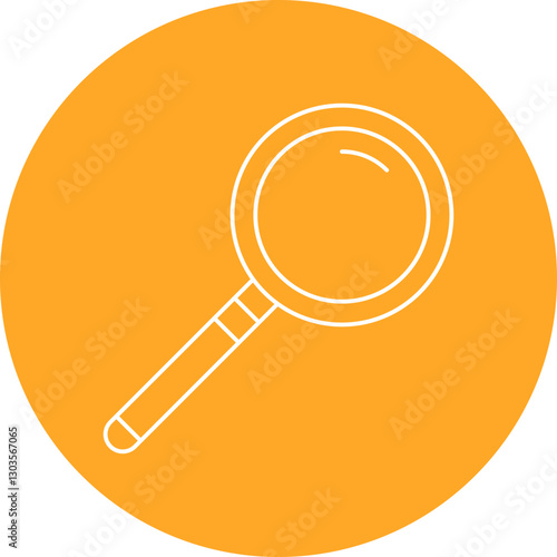 Magnifying glass single vector icon illustration